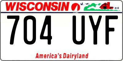 WI license plate 704UYF
