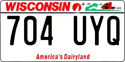 WI license plate 704UYQ