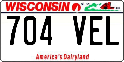 WI license plate 704VEL