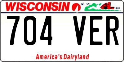 WI license plate 704VER