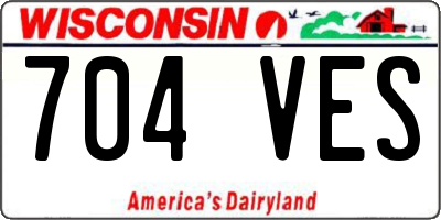 WI license plate 704VES