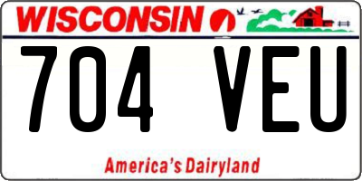 WI license plate 704VEU