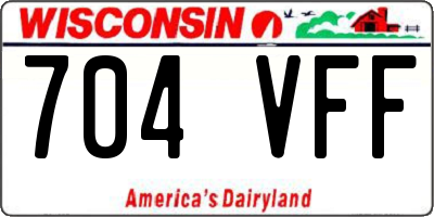 WI license plate 704VFF