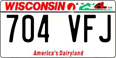 WI license plate 704VFJ