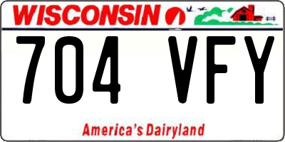WI license plate 704VFY