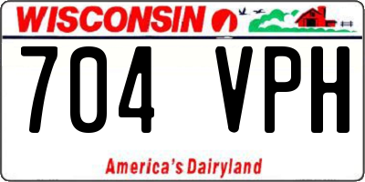 WI license plate 704VPH