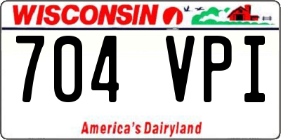 WI license plate 704VPI