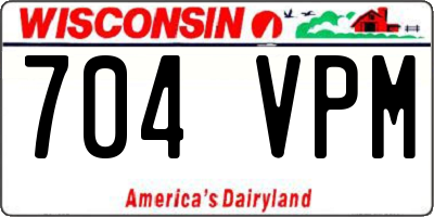 WI license plate 704VPM