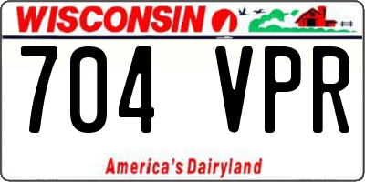 WI license plate 704VPR