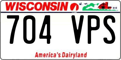 WI license plate 704VPS