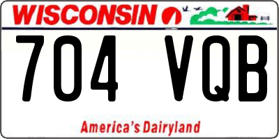 WI license plate 704VQB