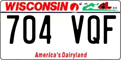 WI license plate 704VQF