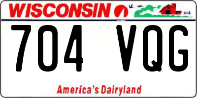 WI license plate 704VQG