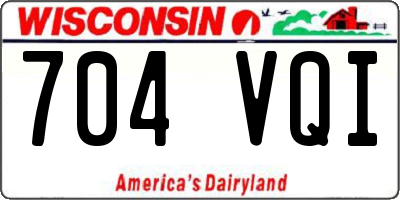 WI license plate 704VQI