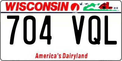 WI license plate 704VQL