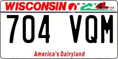WI license plate 704VQM