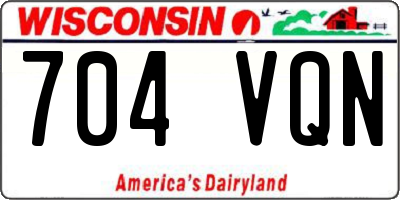 WI license plate 704VQN