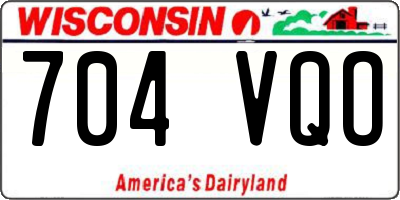 WI license plate 704VQO