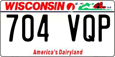 WI license plate 704VQP
