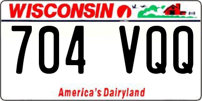 WI license plate 704VQQ