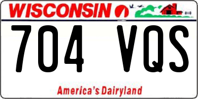 WI license plate 704VQS
