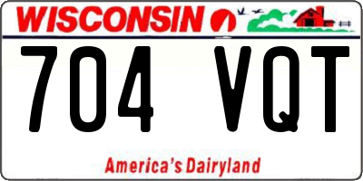 WI license plate 704VQT