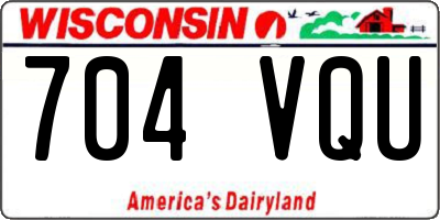 WI license plate 704VQU