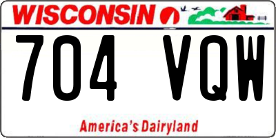WI license plate 704VQW