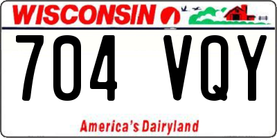 WI license plate 704VQY