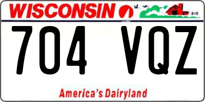 WI license plate 704VQZ