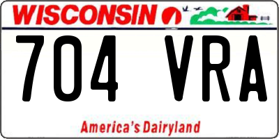 WI license plate 704VRA