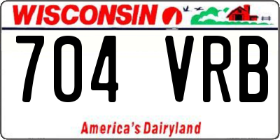 WI license plate 704VRB