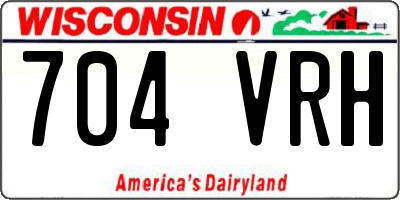 WI license plate 704VRH