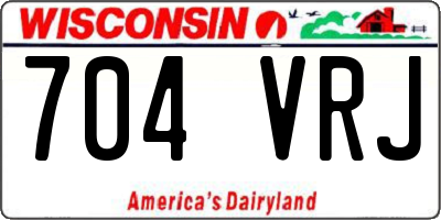 WI license plate 704VRJ