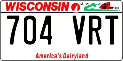 WI license plate 704VRT