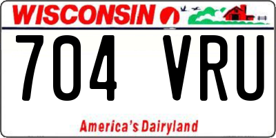 WI license plate 704VRU