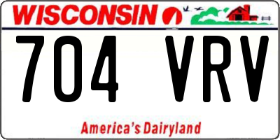 WI license plate 704VRV