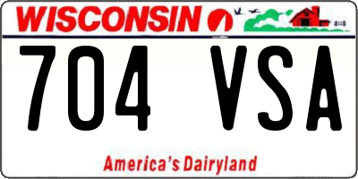 WI license plate 704VSA