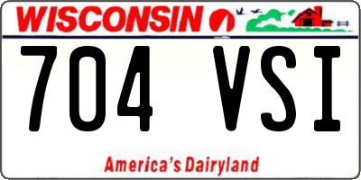 WI license plate 704VSI