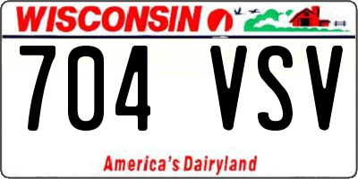 WI license plate 704VSV
