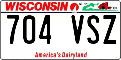 WI license plate 704VSZ