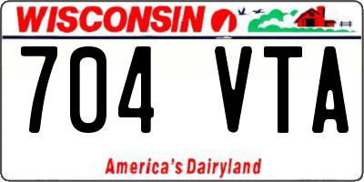 WI license plate 704VTA