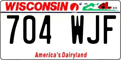 WI license plate 704WJF