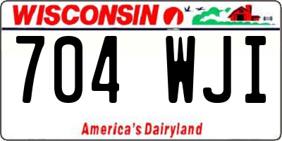 WI license plate 704WJI