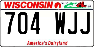 WI license plate 704WJJ