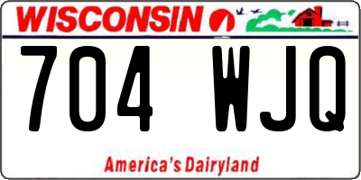 WI license plate 704WJQ