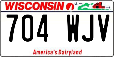 WI license plate 704WJV