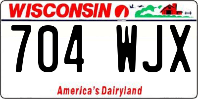 WI license plate 704WJX