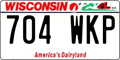 WI license plate 704WKP