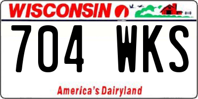 WI license plate 704WKS